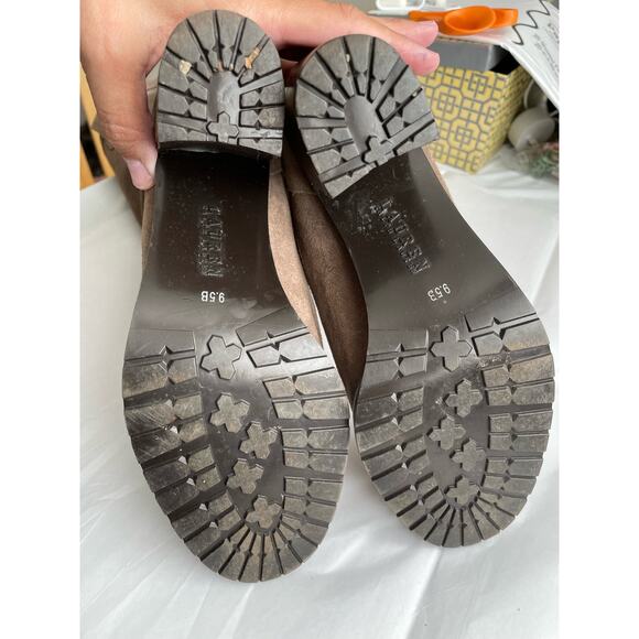 Lauren Ralph Lauren Brown Sable Sport Suede Leather Devona Tall Boot heel 9.5 - Picture 7 of 7